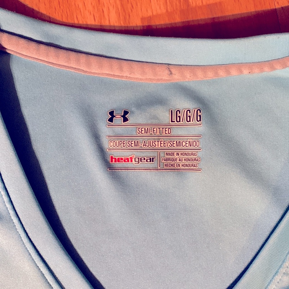 Under Armour baby blue t-shirt